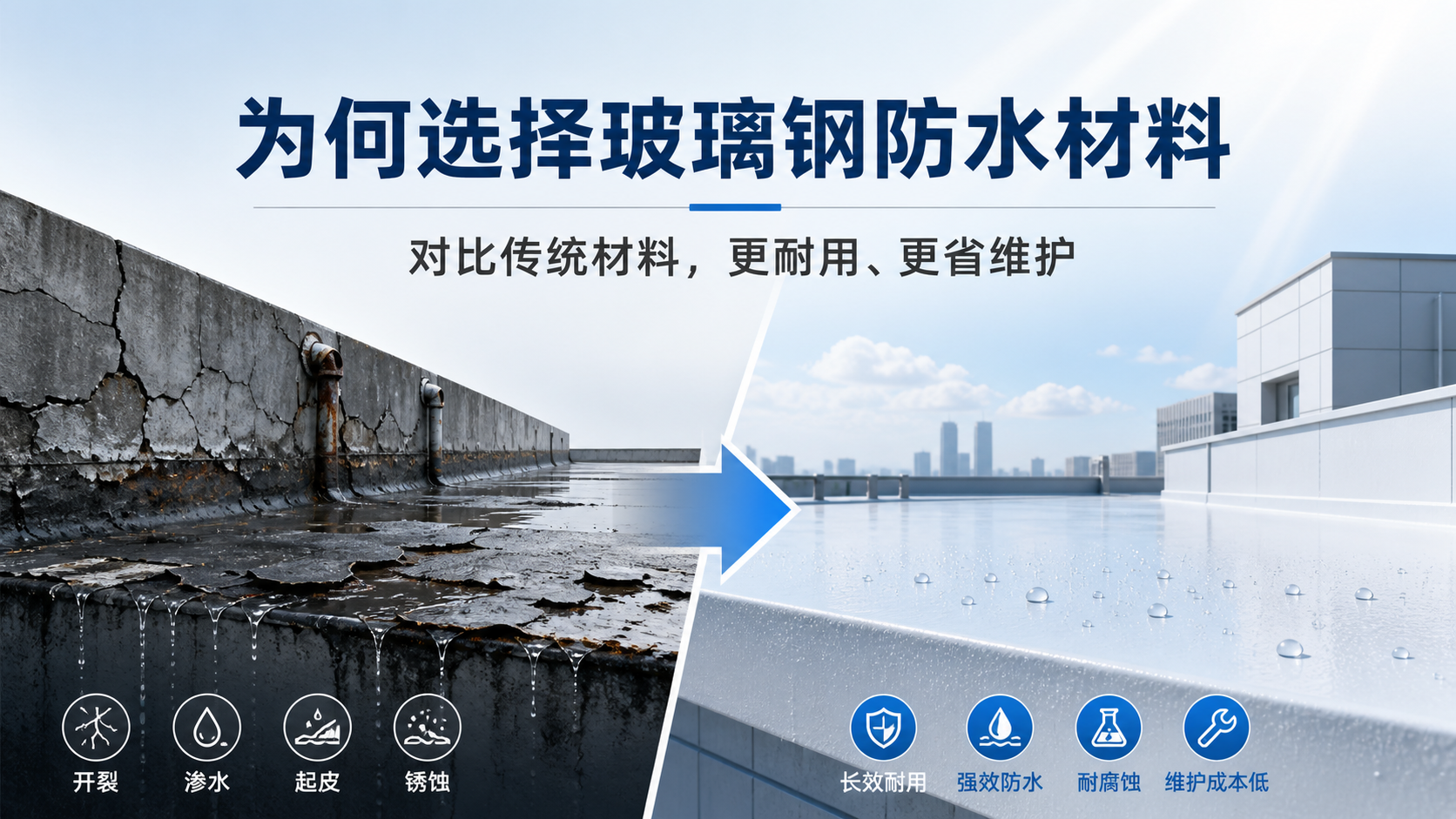 在衢州，为何选择玻璃钢防水材料而非传统材料